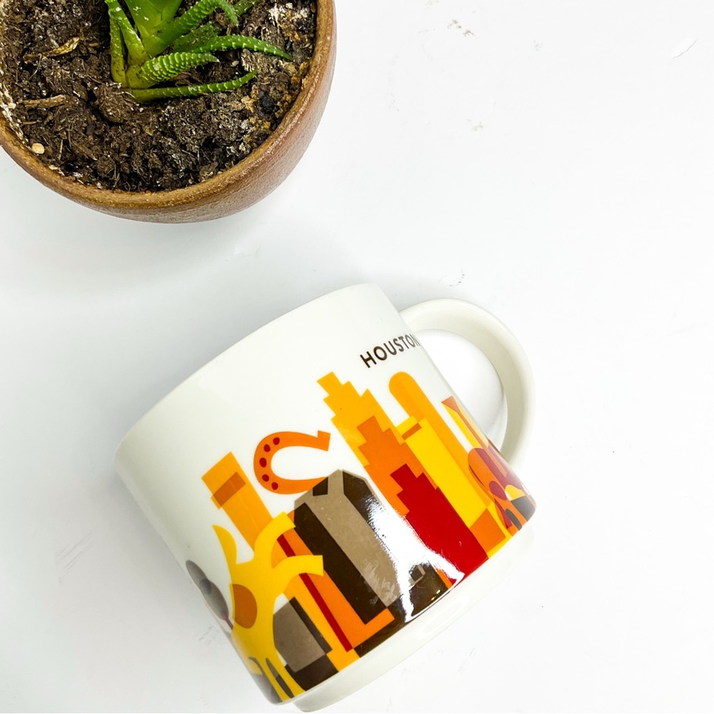 Starbucks Houston You Are Here Mug Skyline Brown Interior - Picture 3 of 8